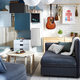 Uno de esos salones que luego nunca quedan igual en casa. Foto: Ikea